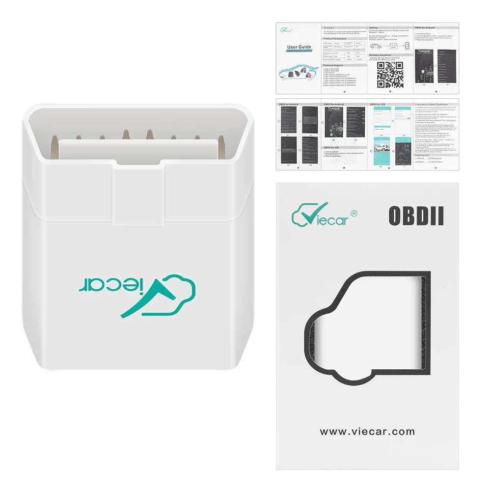 Viecar ELM327 V1.5 Bluetooth 4.0 OBD 2 OBD2 PIC18F25K80 ELM 327 V1 5 OBDII Car Diagnostic Scanner ODB2 Auto tool Code Reader