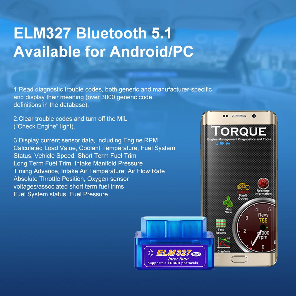 Mini Eml327 V2.1 OBD 2 Bluetooth Car Diagnostic-Tools For Android Scanner Code Smart Scan Tool ODB2 Scanner Tool Diagnostic